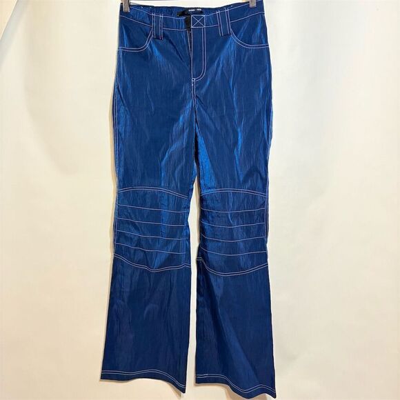 Silence + Noise Blue Reflective Jogger Pants Size 0 - Picture 1 of 13